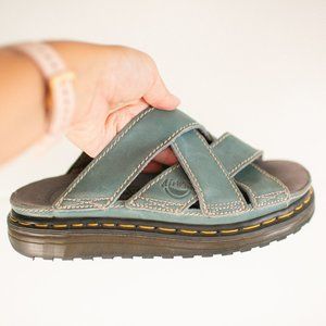 Vintage Teal Leather Dr. Martens Sandals UK 6